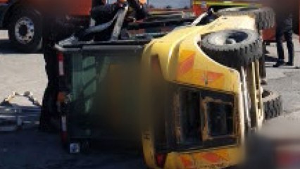 청양에서 지게차 전도...1명 사망 / YTN