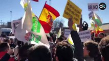 Gritos de guerra contra Iglesias y Sánchez en la manifestación de los agricultores