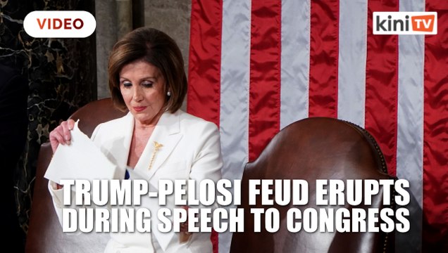 Trump snubs Pelosi, she tears up his speech