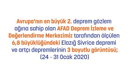 AFAD Elazdaki 68lik depremin 3 boyutlu grntsn paylat -