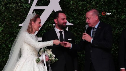 Cumhurbaşkanı Erdoğan, Ayşe Şahin ve Zafer Topaloğlu’nun nikah törenine katıldı
