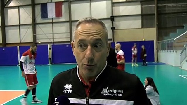 Christophe Charroux après la victoire de Martigues Volley contre Mende