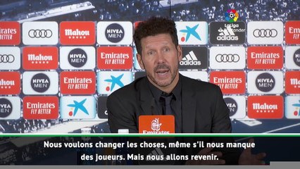 Simeone : ''Nous sommes préoccupés''
