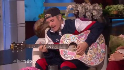 Justin Bieber Serenades Ellen with 'Yummy'