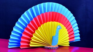 Most Beautiful Paper Peacock _ DIY Easter Origami peacock bird paper 3D colourful peacock tutorial