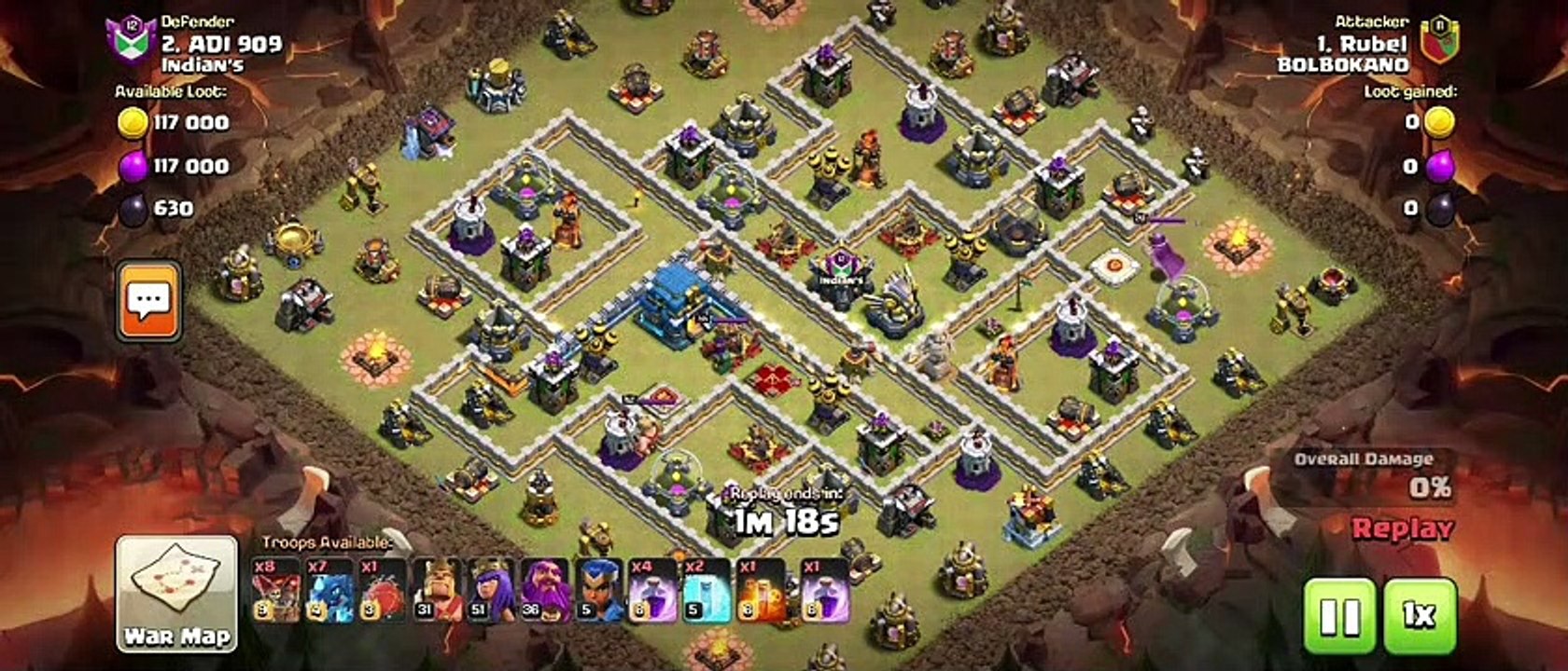 Again th13 couldn't 3 star my th12 base  unbeatable base