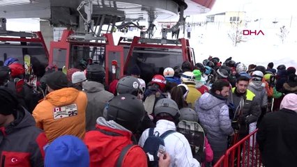 Kayseri-erciyes'te, yarıyıl tatilinin son gününde yoğunluk