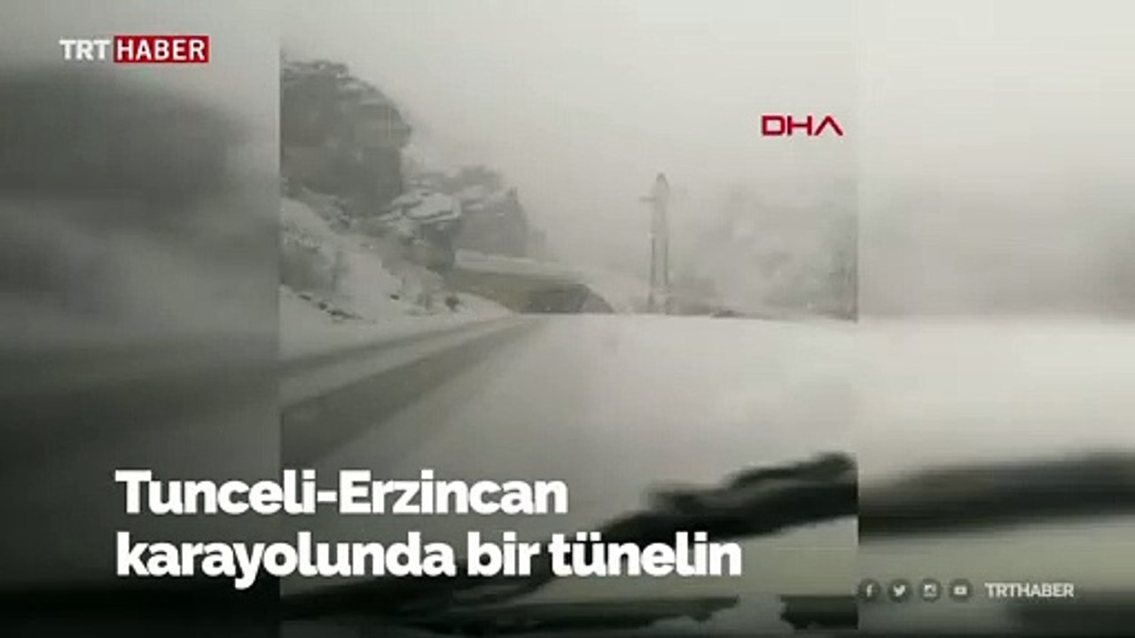 Pülümür Vadisi'nde çığ düşme anı kamerada