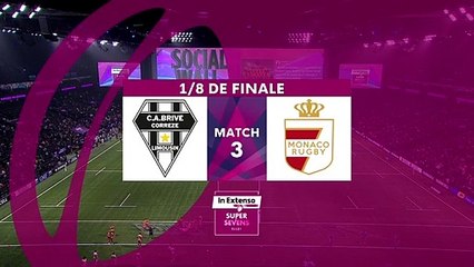 In Extenso Supersevens - Résumé  Brive-Monaco- 12-17 - 1-8 finale - Saison 2019-2020