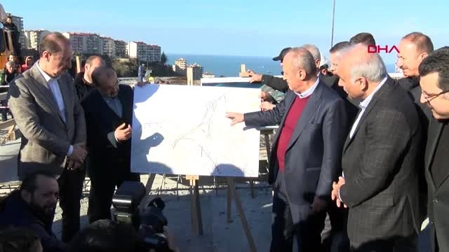 Ulaştırma bakanı turhan, maçka yolu ve zigana tüneli şantiyeleri incelemeleri sırasında...