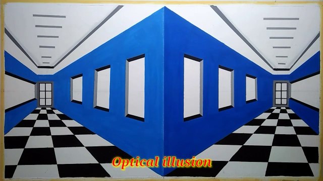 OPTICAL ILLUSION 3D WALL PAINTING | 3D WALL DECORATION EFFECT,