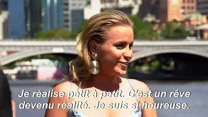 Sofia Kenin célèbre sa victoire à l'Open d'Australie et son premier titre du Grand Chelem