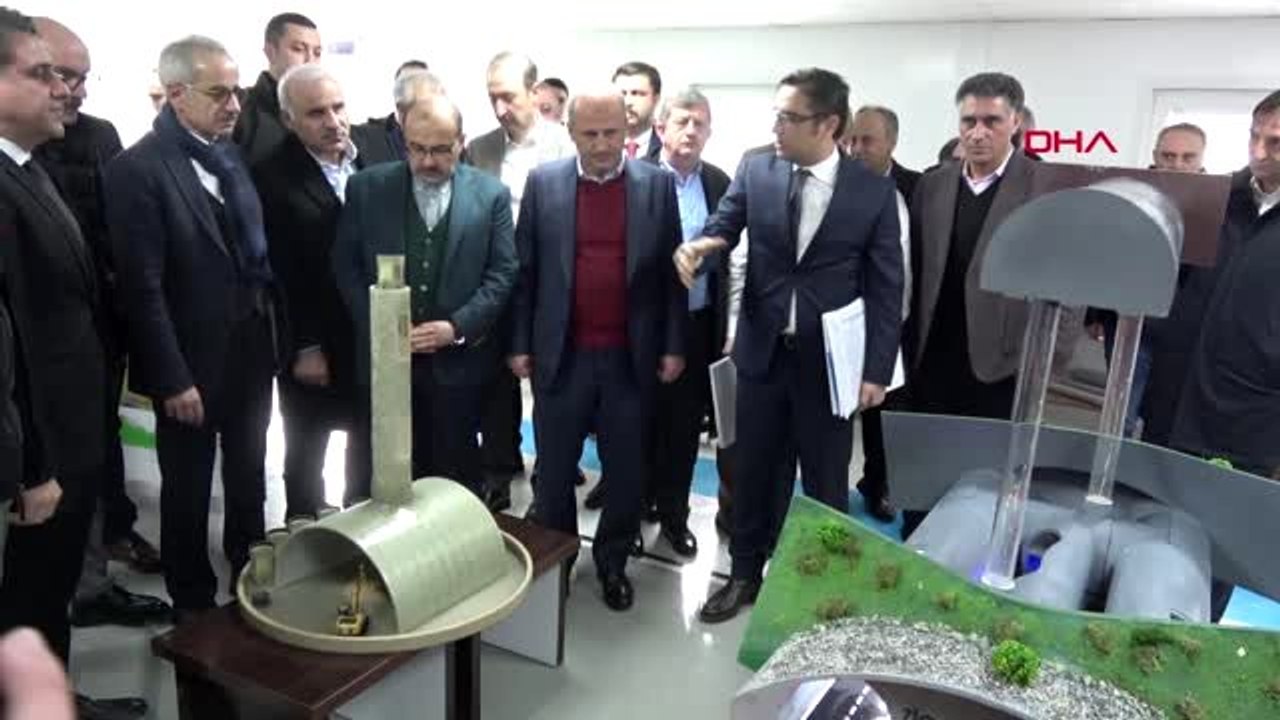 Ulaştırma bakanı turhan, maçka yolu ve zigana tüneli şantiyeleri incelemeleri sırasında...