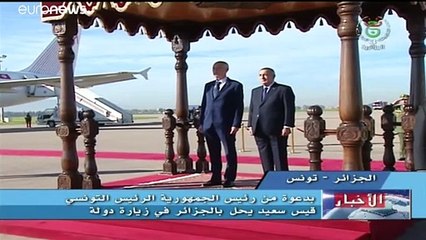 الرئيس التونسي يصل إلى الجزائر في أوّل زيارة رسمية له منذ توليه السلطة