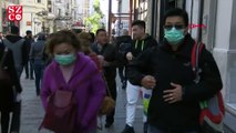 Corona virüsü nedeniyle İstanbul’da maskeyle dolaşıyorlar!