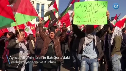 Lübnan'da ABD'nin Ortadoğu Barış Planı Protesto Edildi