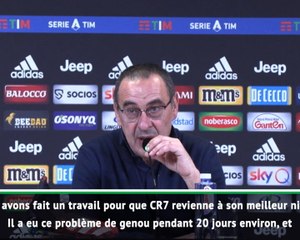 22e j. - Sarri : "Ronaldo est revenu à son meilleur niveau"