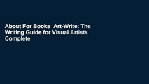 About For Books  Art-Write: The Writing Guide for Visual Artists Complete