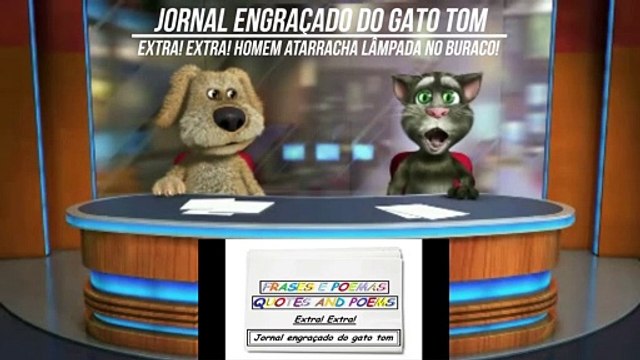 Jornal engraçado do gato tom: Homem atarracha lâmpada no buraco! [Frases e Poemas]