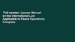 Full version  Leuven Manual on the International Law Applicable to Peace Operations Complete