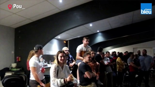 Les supporters d'Anthony Bouthier à Pouillon, dans les Landes