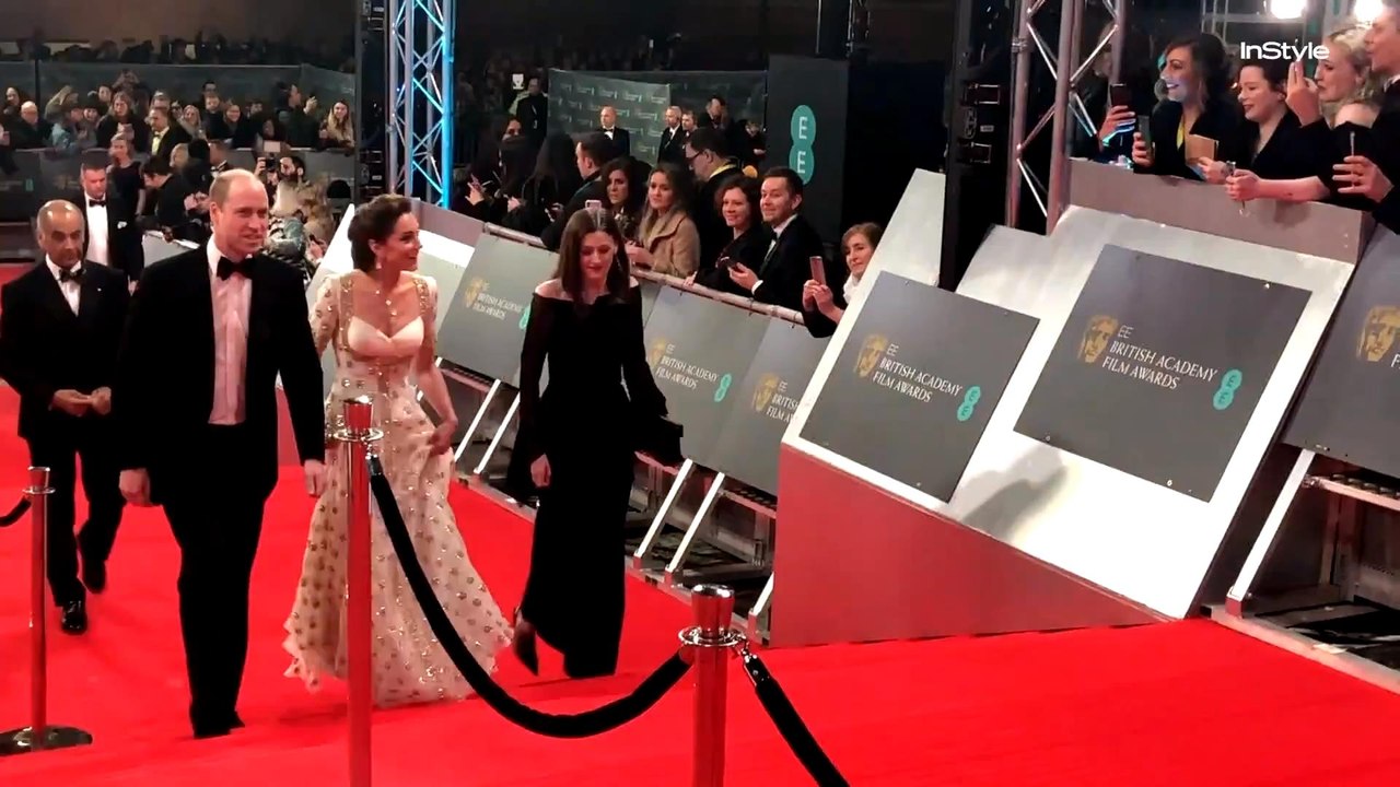 Kate Middleton and Prince William arrive on the 2020 BAFTA Red Carpet