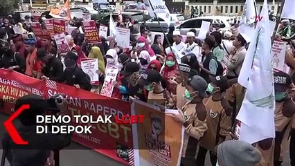 Tolak LGBT, Ratusan Warga Depok Melakukan Unjuk Rasa