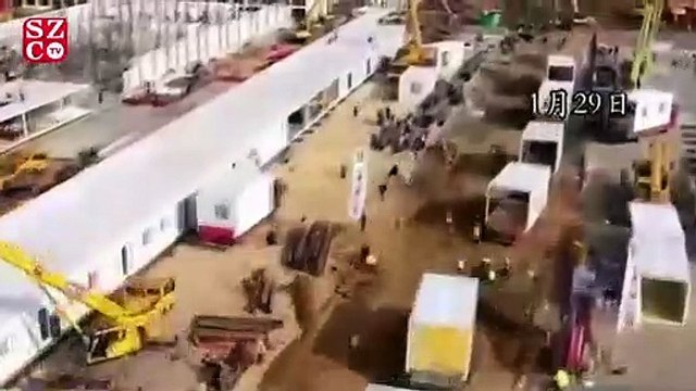 Çin'de 10 gün içinde 1000 yataklı hastane inşa edildi