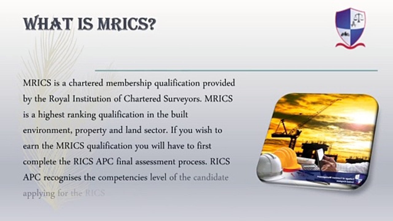 Career advice on become a mrics holder