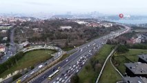 15 Temmuz Şehitler Köprüsünde Trafik Yoğunluğu - Havadan Görüntü