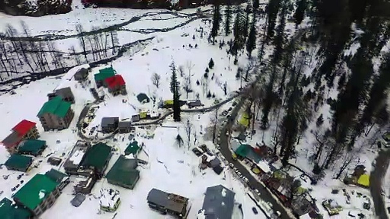 Solang Valley in December | Drone shots | Manali , Himachal Pradesh