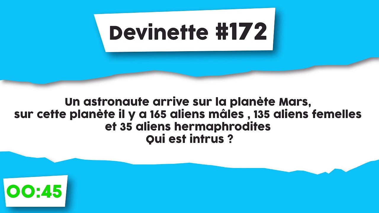 Devinette #172 : Vie sur mars