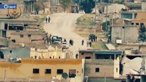 شاهد صاروخ موجه ينفجر وسط تجمع لعناصر ميليشيا أسد جنوب حلب