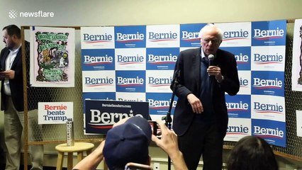 Descargar video: Bernie Sanders rallies volunteers in Iowa on eve of caucuses: 