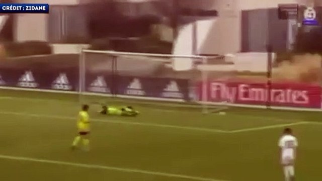 La frappe splendide d’Elyaz Zidane avec les jeunes du Real Madrid
