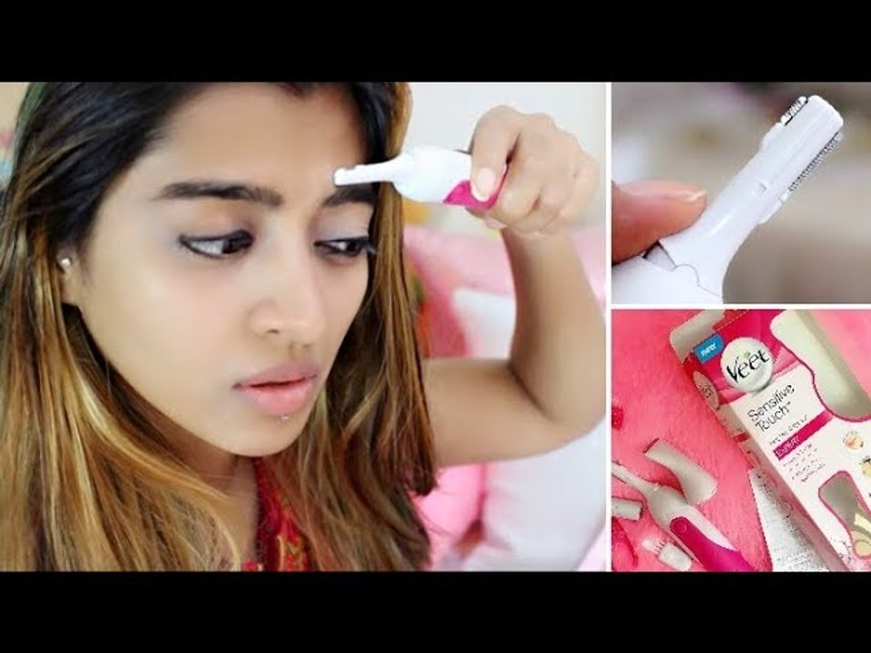 VEET Hair Trimmer Review _ How to Use Remove Facial Hair, Eyebrows,  Pubic Hair