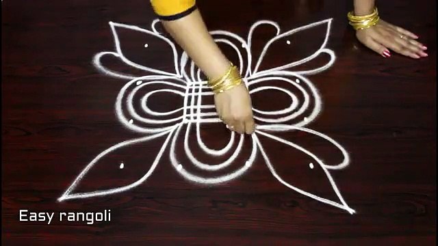 beginners kolam designs with 4x4 dots - dots rangoli designs - chukkala muggulu