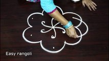 beginners kolam designs with 5x3 dots    easy muggulu designs with dots    easy rangoli designs