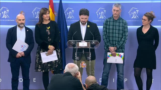 ERC, JxCat, la CUP, EH Bildu y el BNG plantan al rey en el arranque de la XIV legislatura