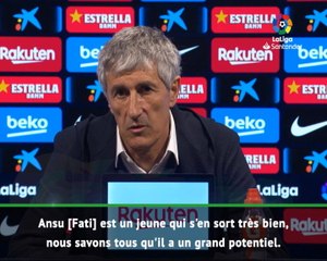 22e j. - Setien salue la performance d'Ansu Fati