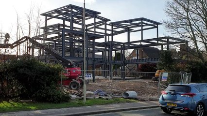 Flats under construction in Scalby Road Scarborough