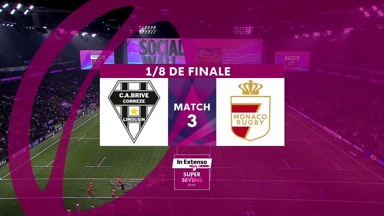In Extenso Supersevens - Résumé  Brive-Monaco- 12-17 - 1/8e de finale - Saison 2019-2020