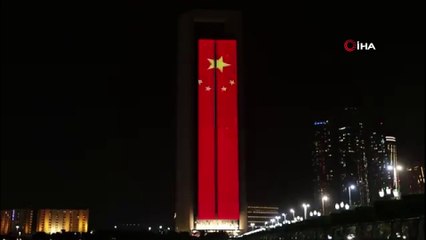 - BAE’den Çin’e dayanışma- Burj Khalifa Çin bayrağının renkleriyle ışıklandı