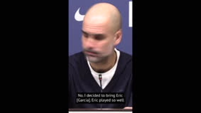 He played so well... - Guardiola on why he chose Garcia over Stones