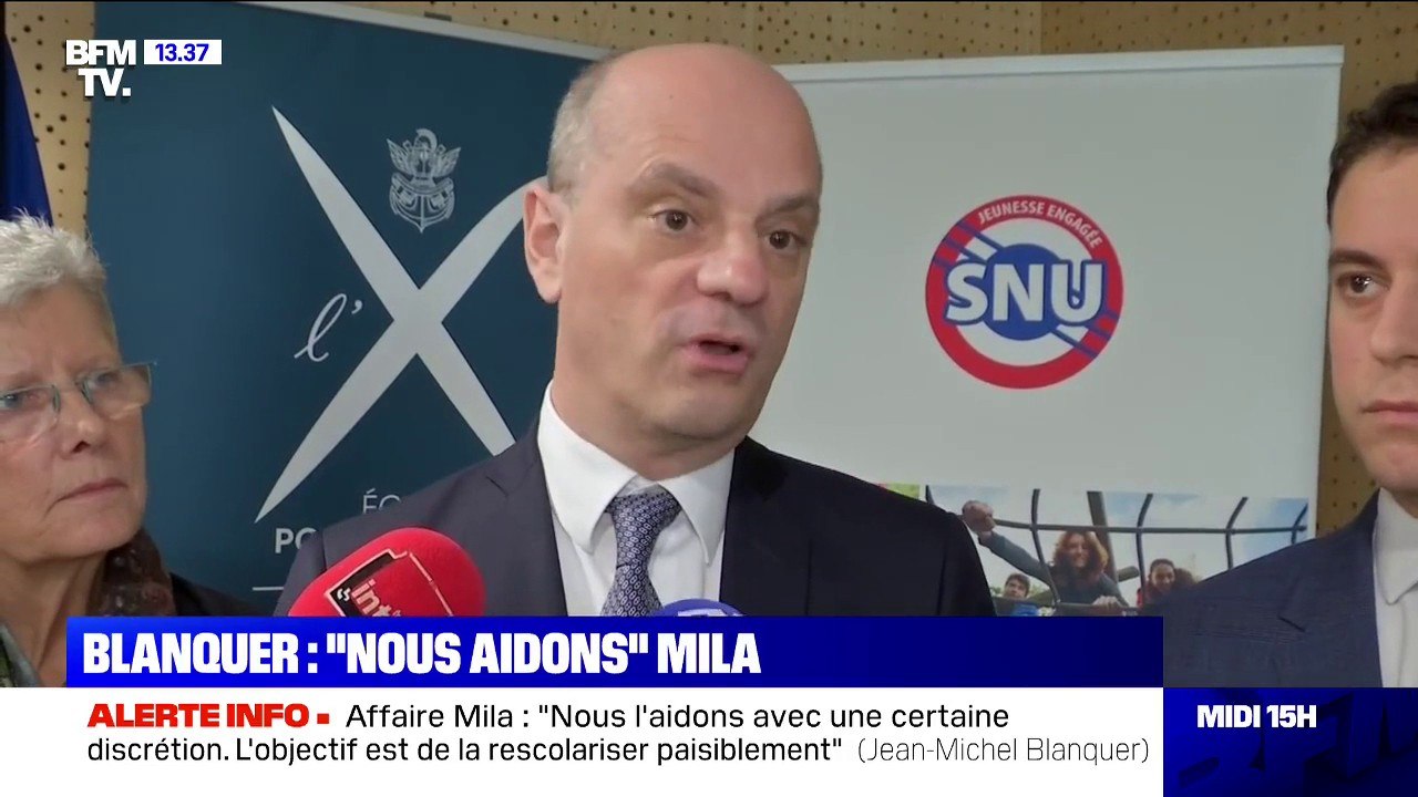 Affaire Mila: "Nous l'aidons (..) nous lui devons la protection maximale", selon Jean-Michel Blanquer