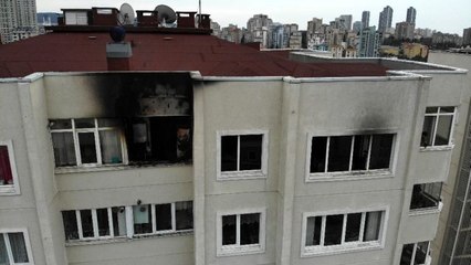 Ataşehir'de 14 katlı binada yangın paniği