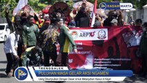 Gabungan Ormas Serta LSM Gelar Aksi Ngamen Untuk Kejari Trenggalek