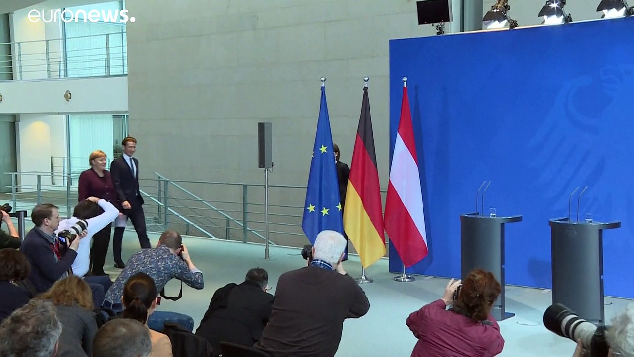 Kurz in Berlin: Merkel beharrt auf Finanztransaktionssteuer