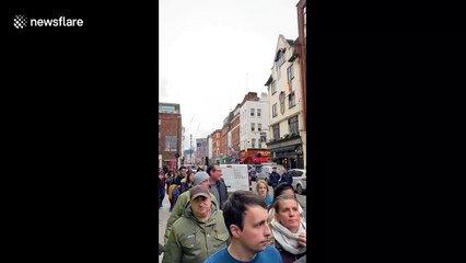 Londoners seen evacuating after suspected WW2 bomb found in Soho