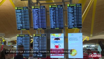 Cierra el aeropuerto de Barajas ante la presencia de drones